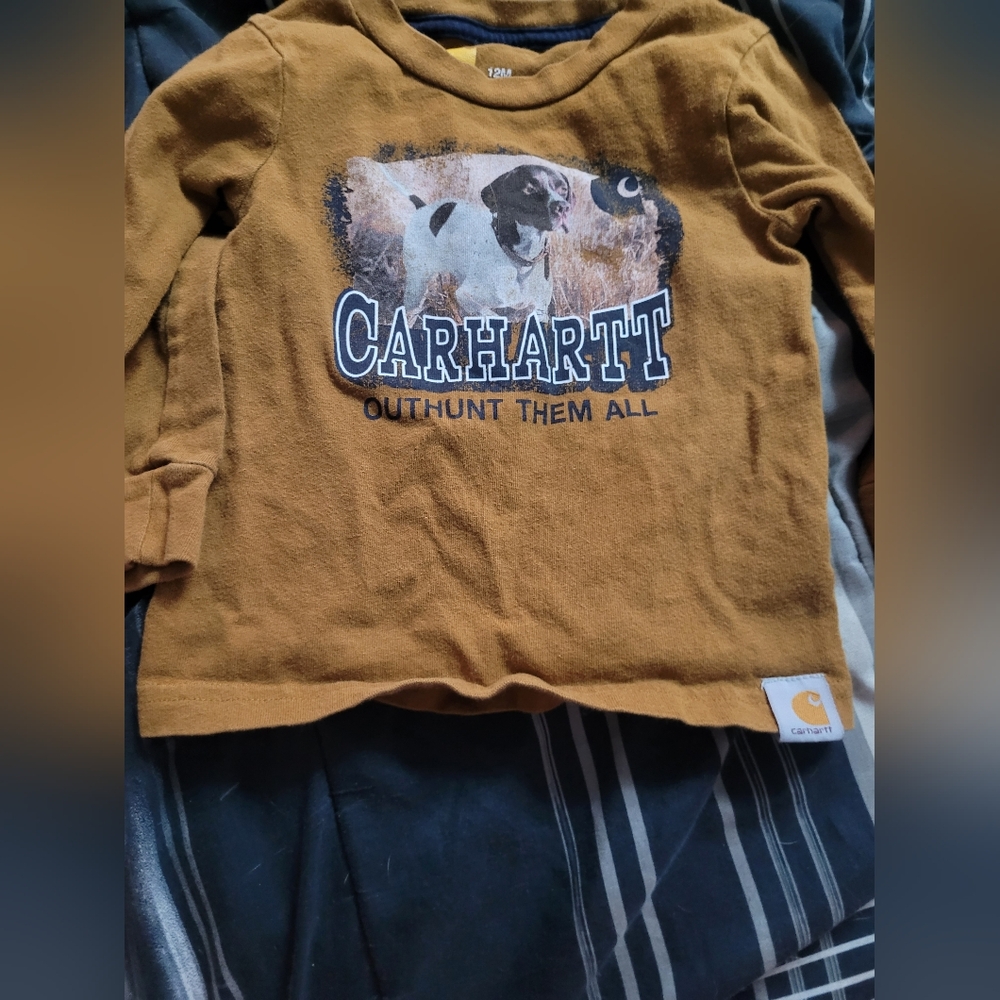 Carhartt brown 12m long sleeve shirt